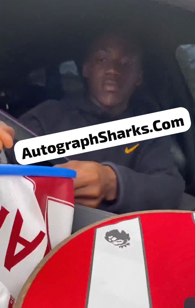 Signed Framed Kobbie Mainoo Manchester United 23/24 3rd Shirt With QR Code Technology