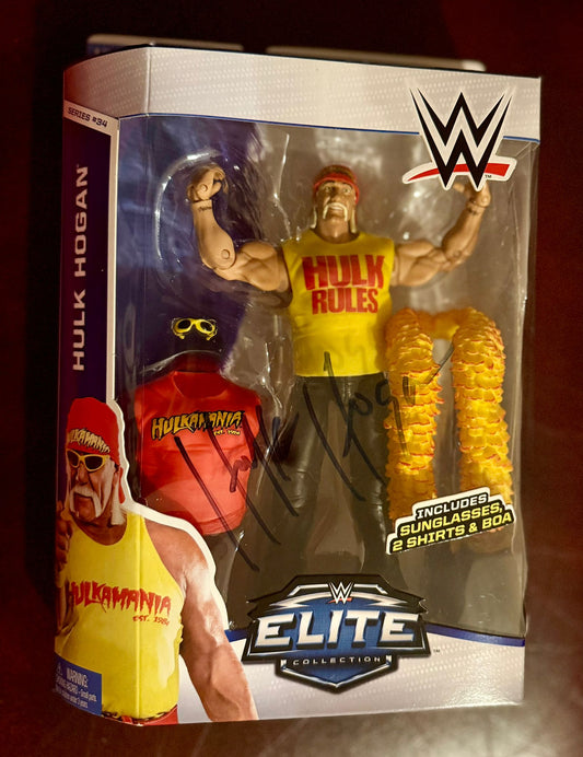 Signed WWE Hulk Hogan Mattel Elite Figure