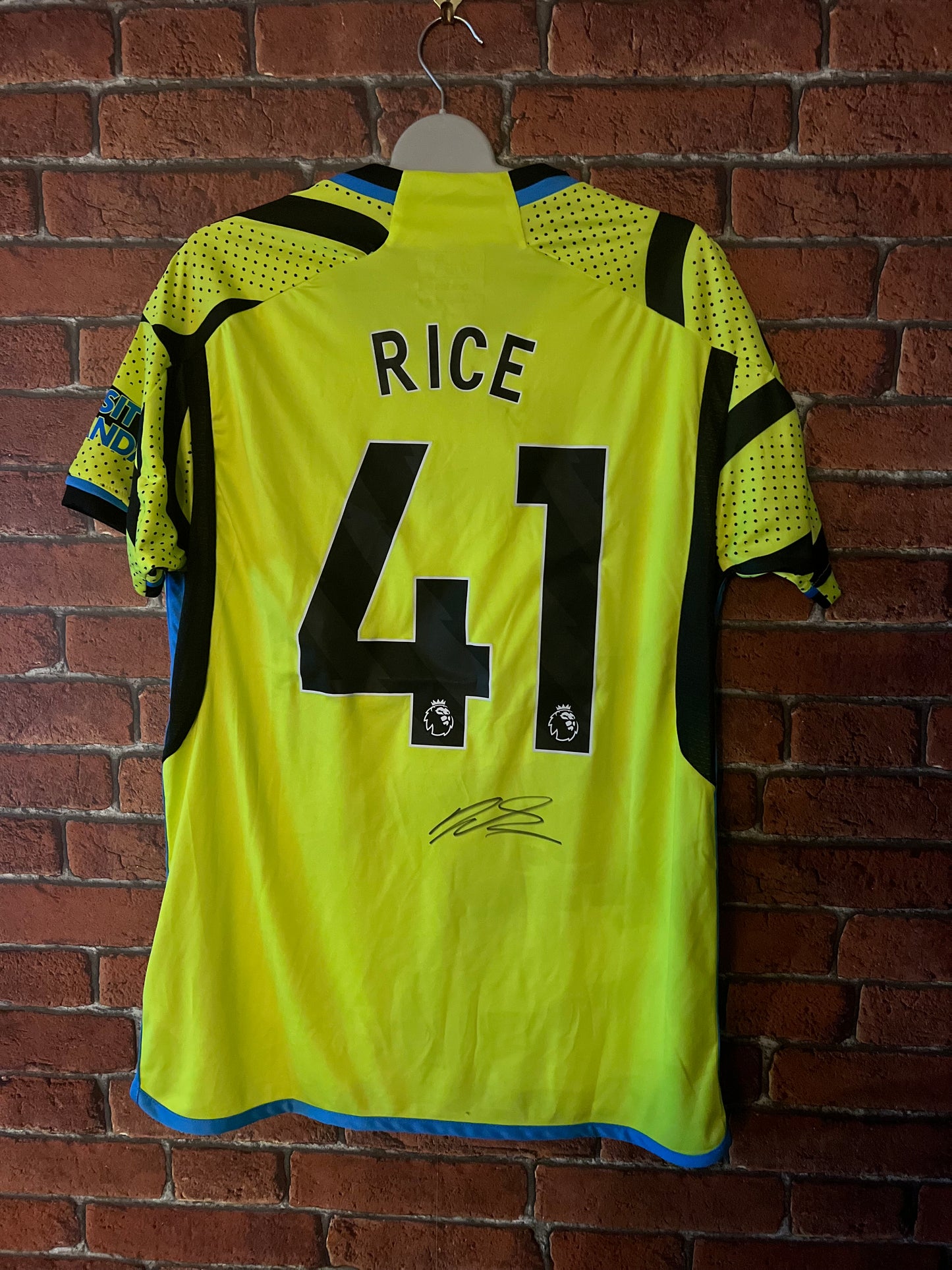 Signed Declan Rice Arsenal 23/24 Away Shirt