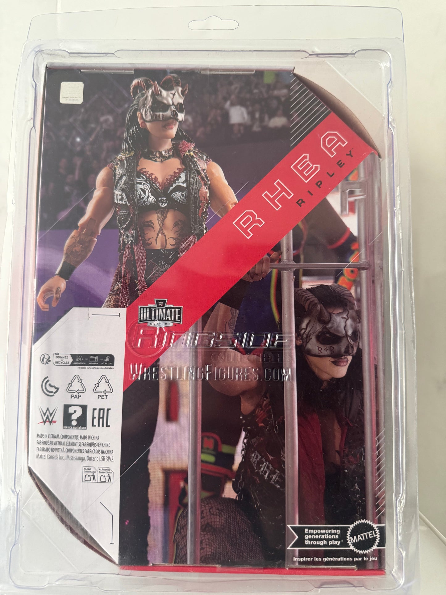 WWE Signed Mattel Ultimate Edition Rhea Ripley Figure W/Protector + COA + PROOF
