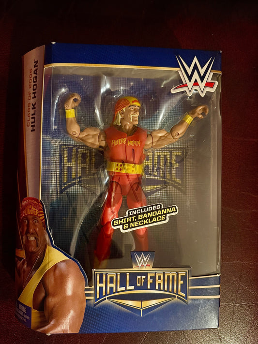Signed WWE Hulk Hogan Mattel Elite Hall Of Fame WrestleMania IX Figure