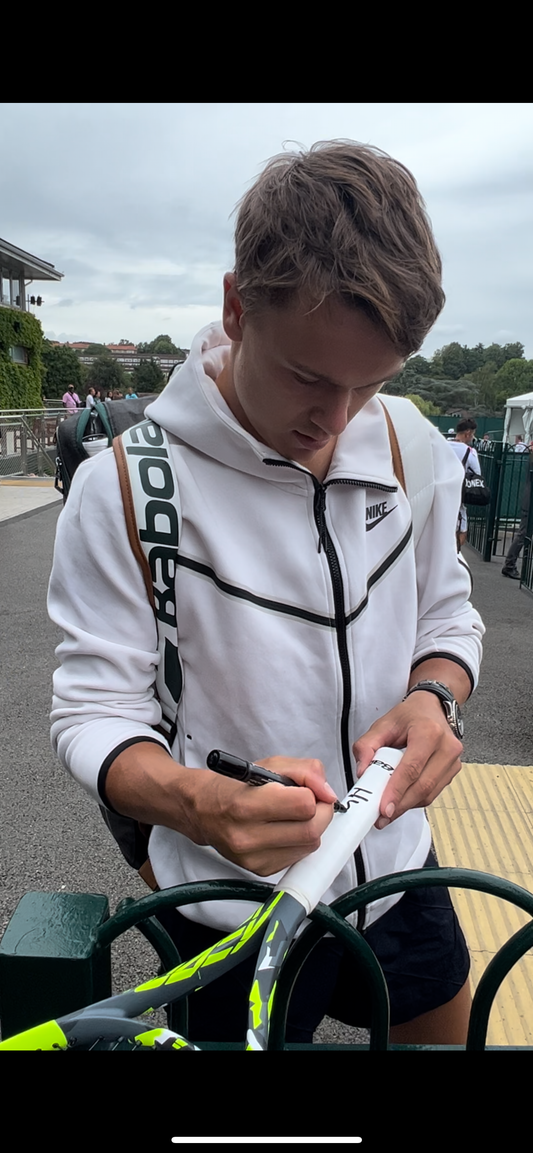 Signed Holger Rune Babolat Aero Tennis Racket