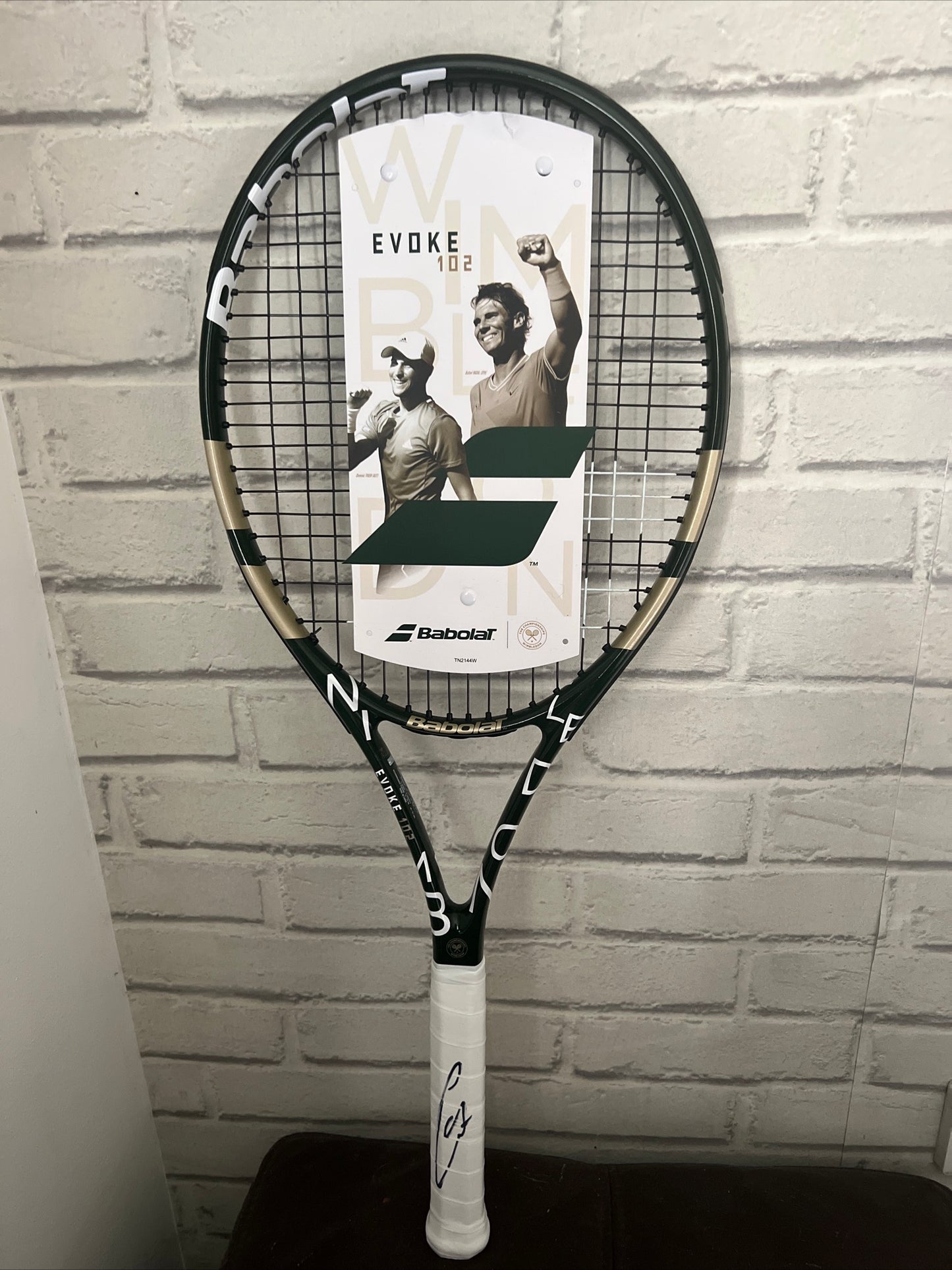 Signed Carlos Alcarez Babolat Wimbledon Evoke Racket