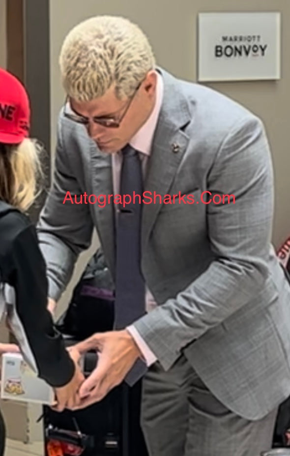 Signed WWE Cody Rhodes Funko Pop Figure