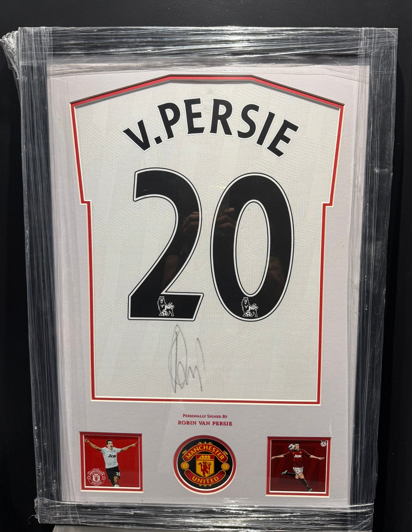 Signed Framed Robin Van Persie Manchester United Player’s Version Away Shirt