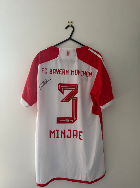 Signed Kim Min-jae Bayern Munich Home Shirt
