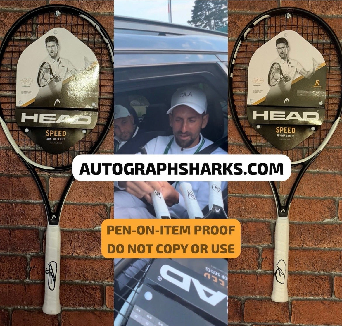 3x Novak Djokovic Head Speed Rackets