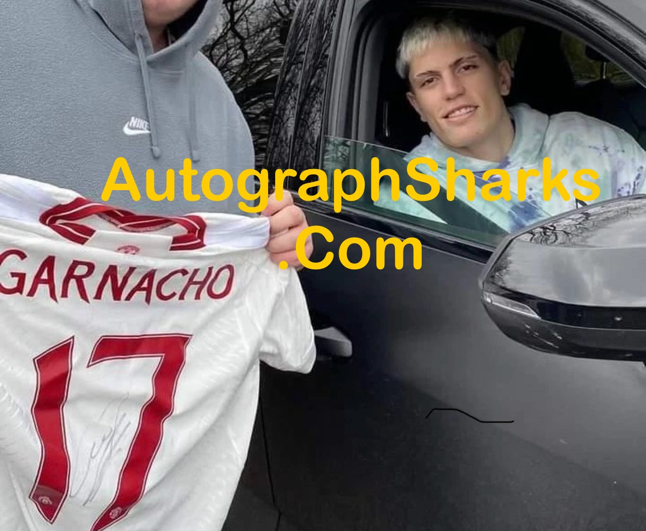 Signed Alejandro Garnacho Manchester United 23/24 3rd Shirt