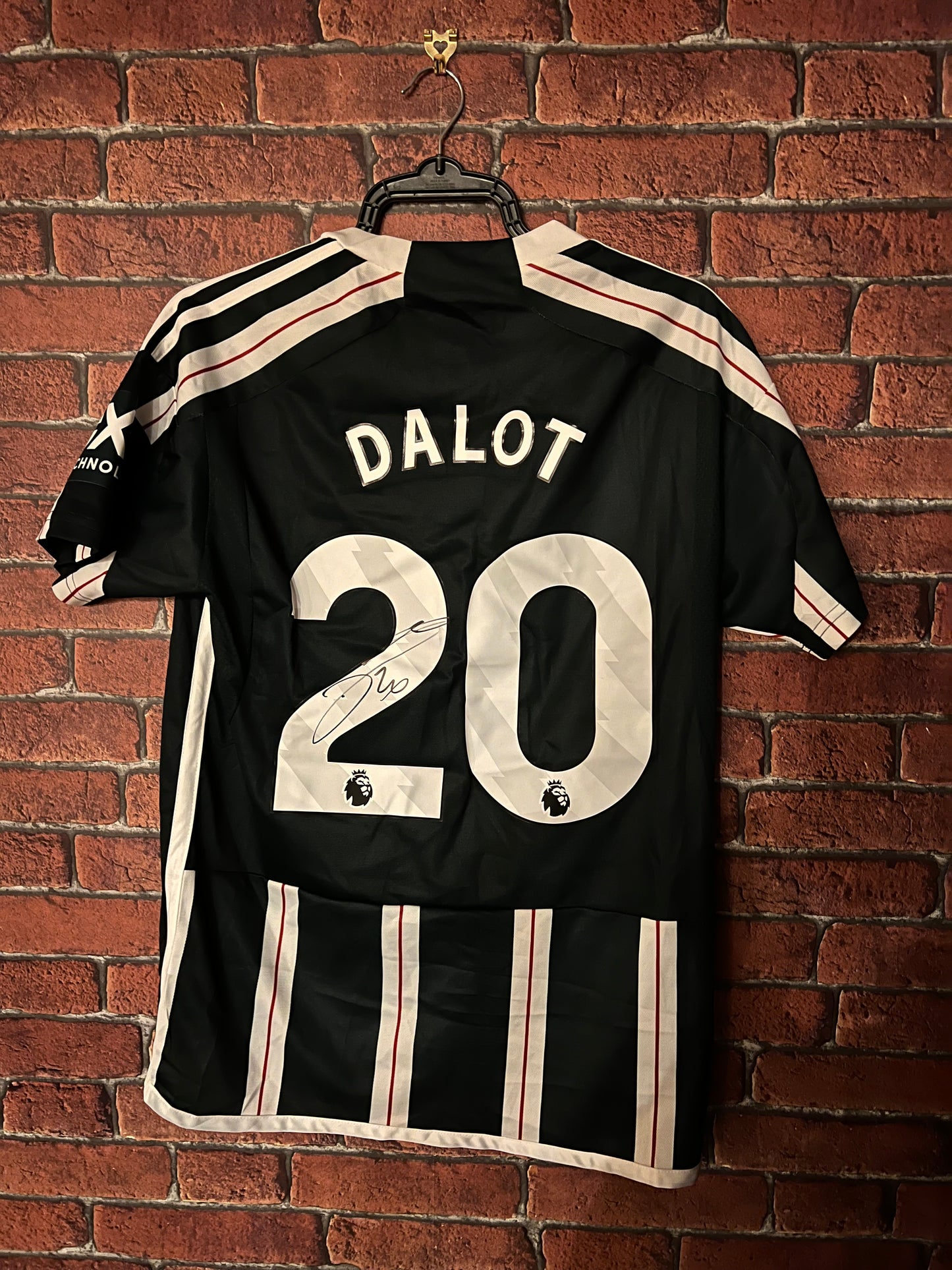 Signed Diego Dalot Manchester United 23/24 Away Shirt