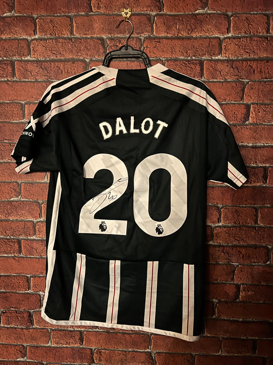 Signed Diego Dalot Manchester United 23/24 Away Shirt