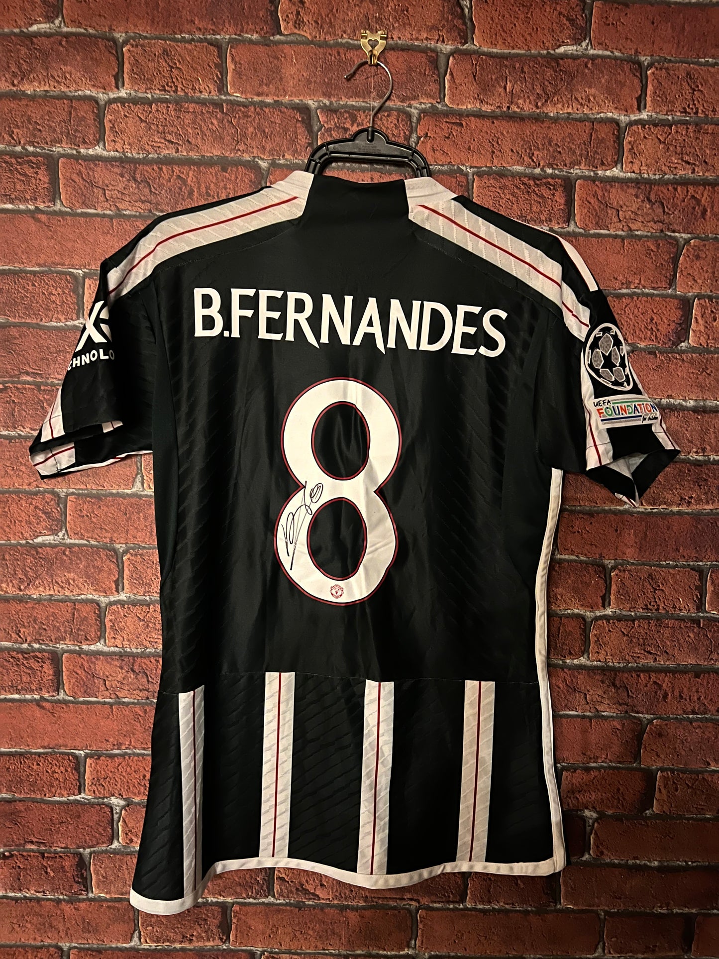 Signed Bruno Fernandes Manchester United 23/24 Away Shirt