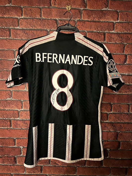 Signed Bruno Fernandes Manchester United 23/24 Away Shirt