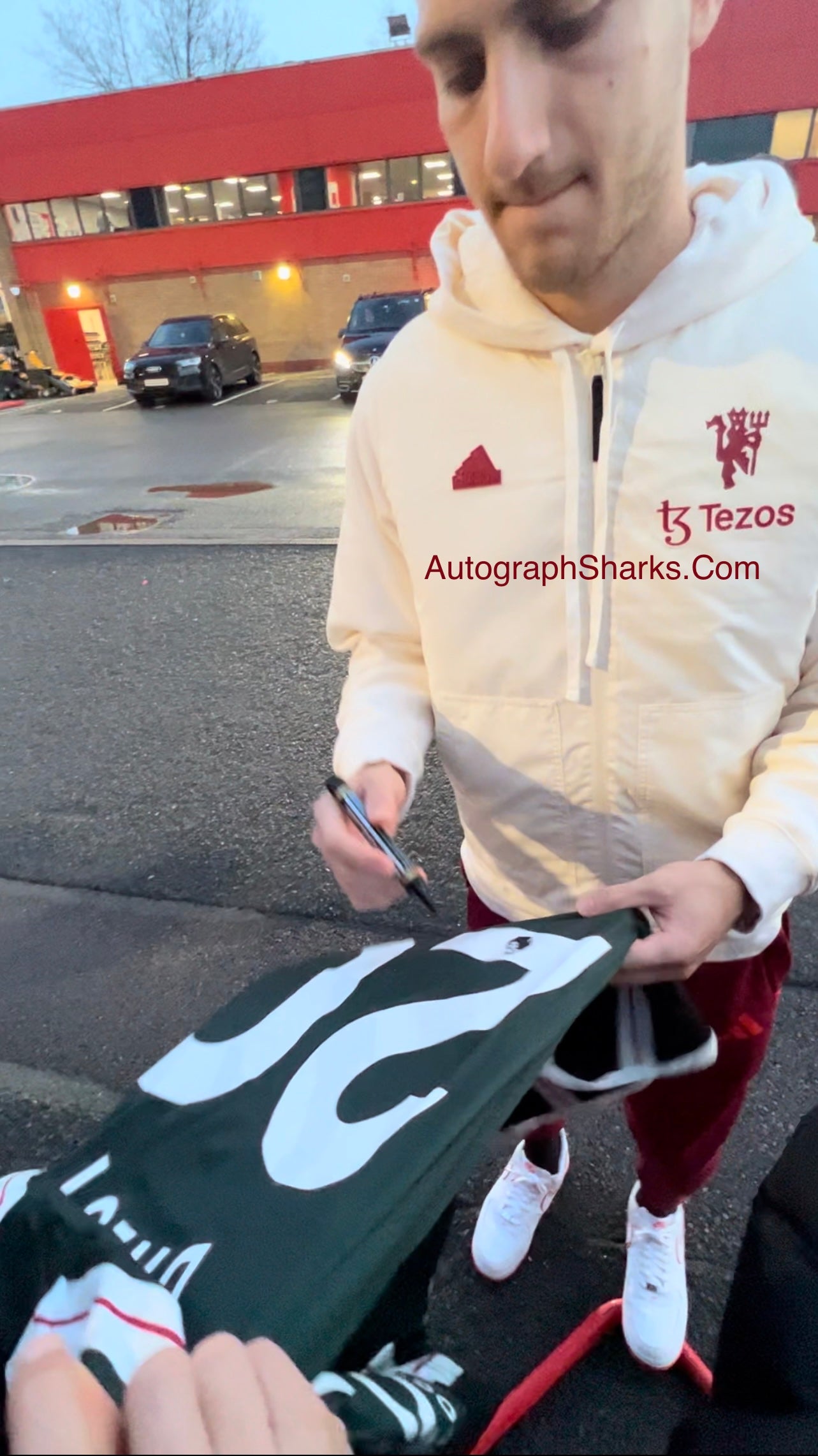 Signed Diego Dalot Manchester United 23/24 Away Shirt