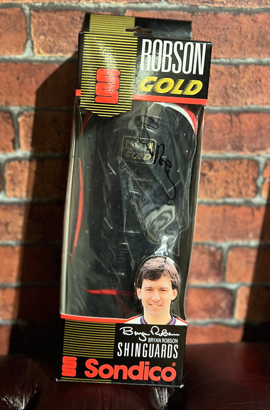 Signed Bryan Robson “Robson Gold” Shinguards