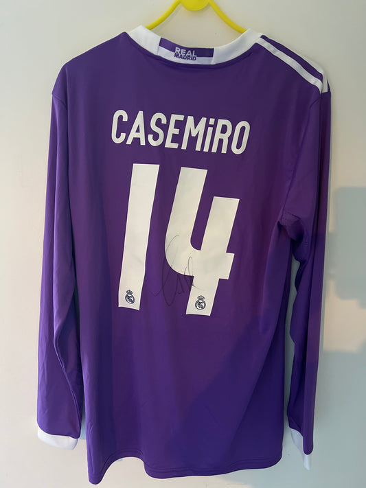 Signed Casemiro Real Madrid Third 2017/18 Champions League Winner Shirt