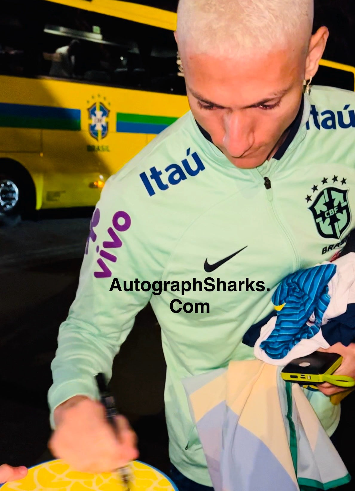 Signed Richarlison Brazil Home Shirt