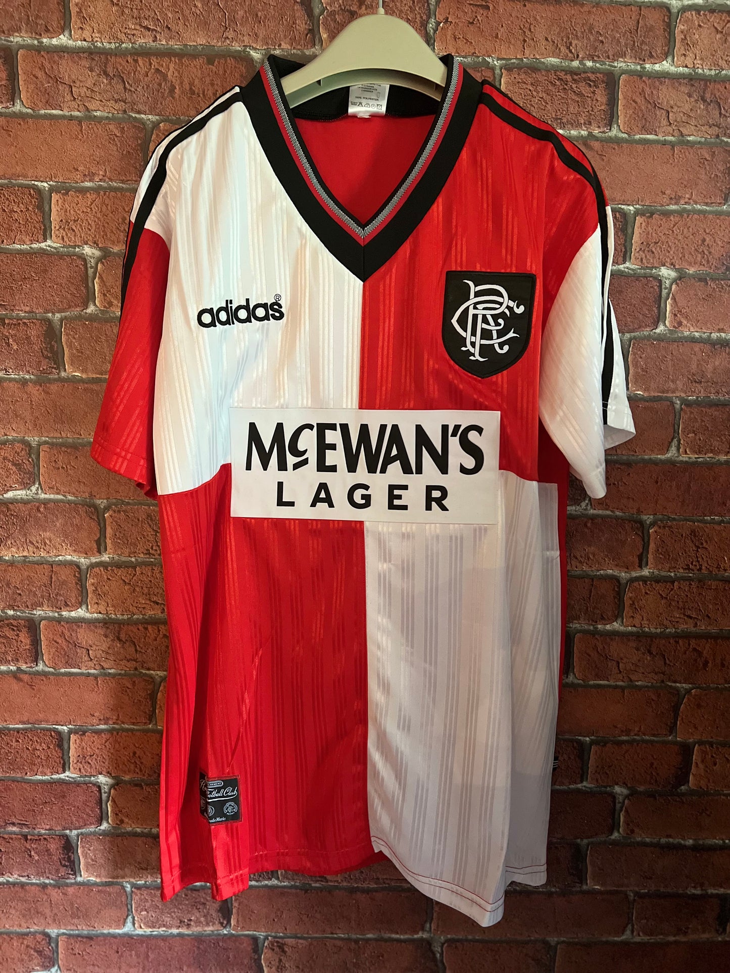 Signed Paul Gascoigne Rangers 1995/96 Away Shirt