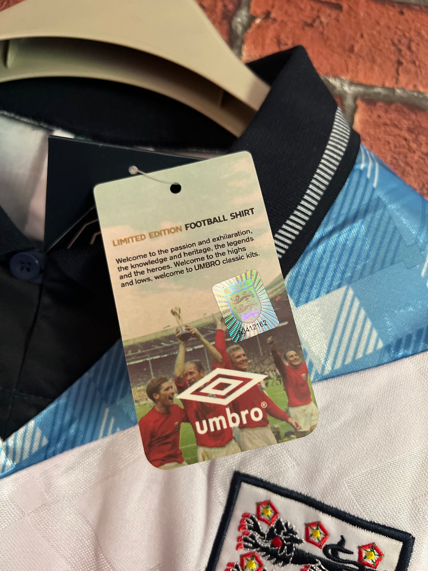 Signed Paul Gascoigne Limited Edition World Cup Italia 1990 Mash-Up Shirt