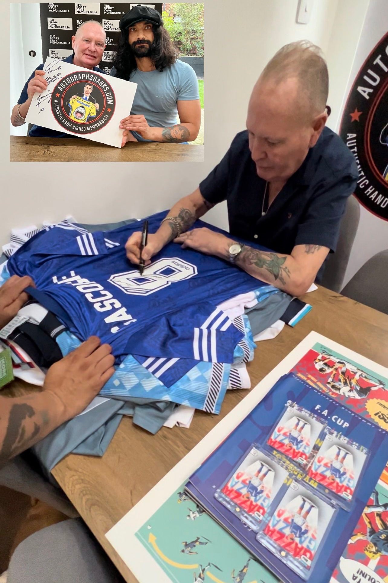 Signed Paul Gascoigne Rangers 1995/96 Home Shirt