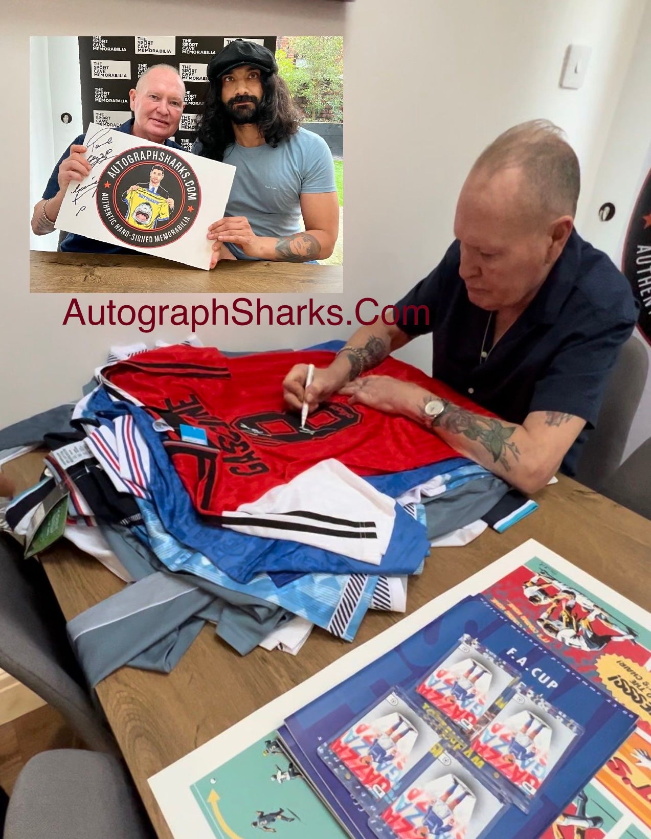 Signed Paul Gascoigne Rangers 1995/96 Away Shirt