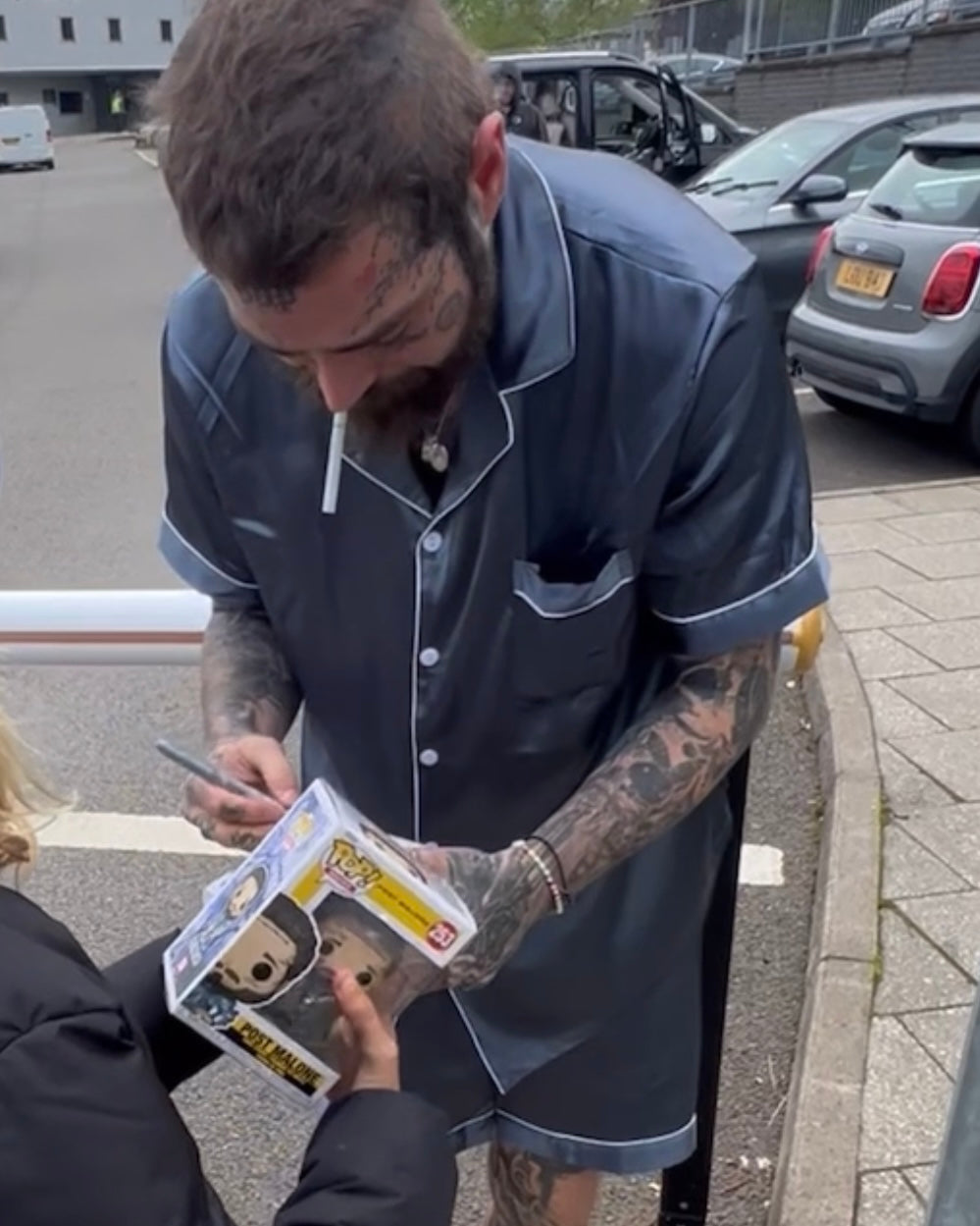 Signed Post Malone Funko Pop (Silver Sharpie Ink)