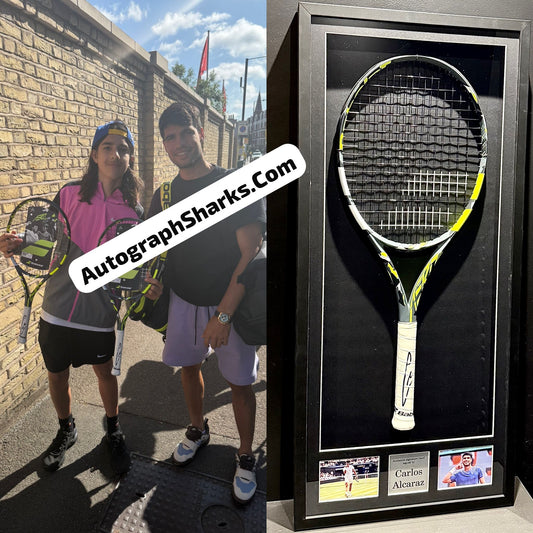 Featured Product: Signed Carlos Alcaraz Framed Babolat Racket