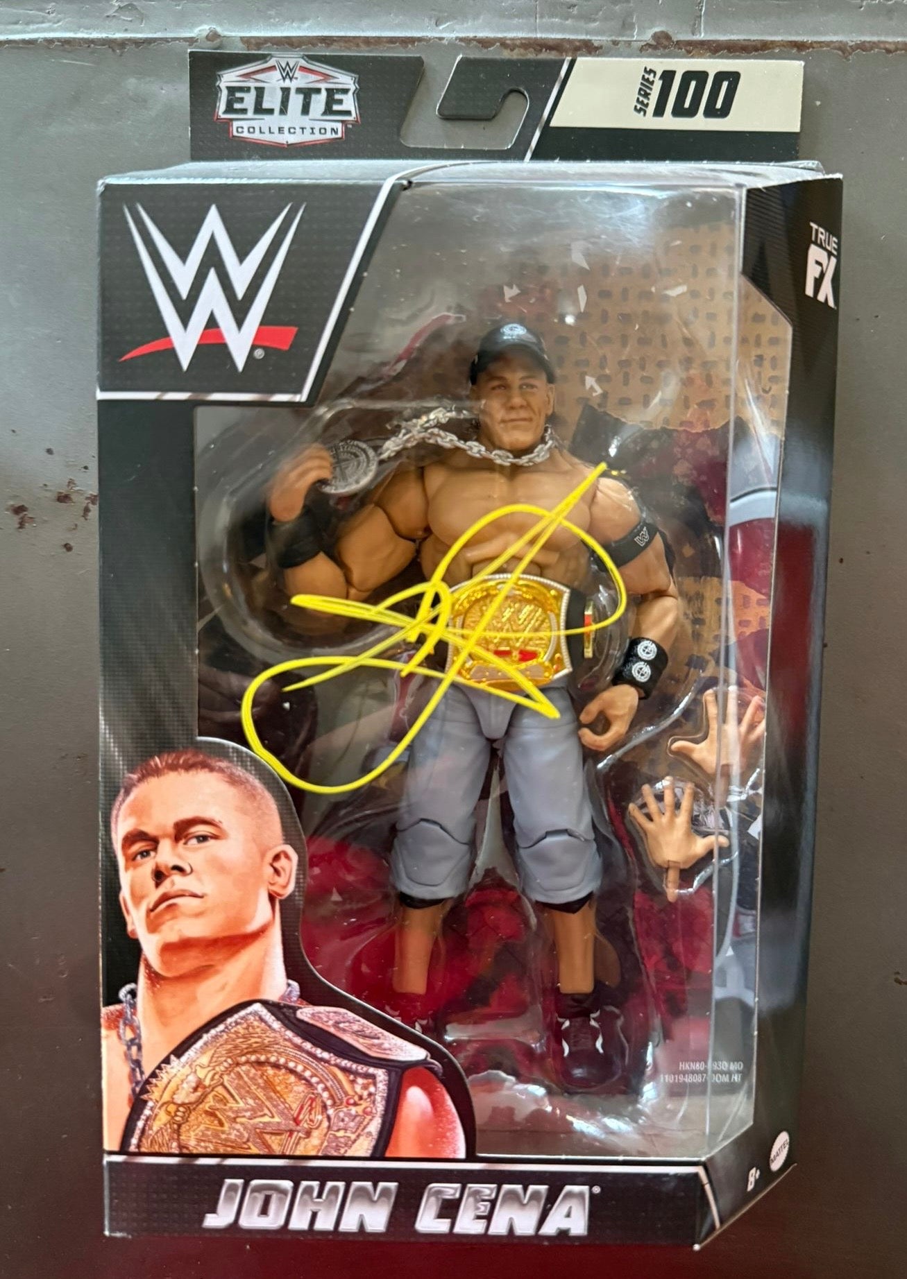 Signed WWE Mattel 100 Elite John Cena Figure