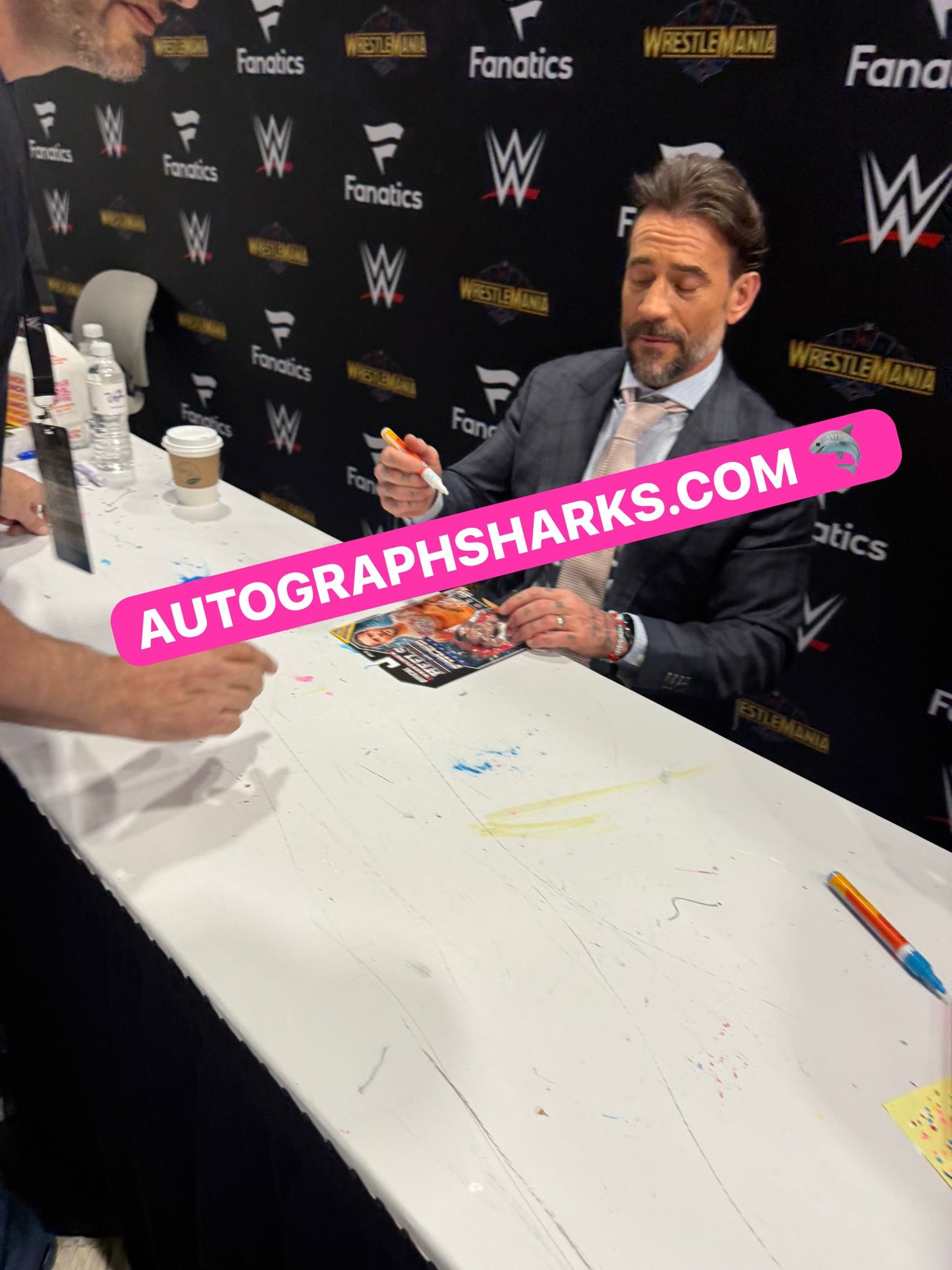 Signed WWE CM Punk Heels and Faces Figure With Larry. Comes With Beckett Autograph Authentication QR Code Sticker