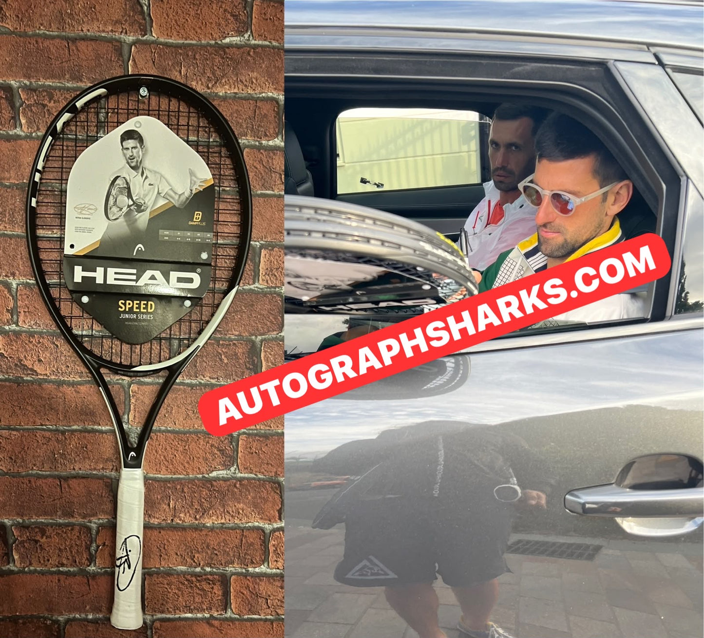 Signed Novak Djokovic Head Speed Junior Series Tennis Racket