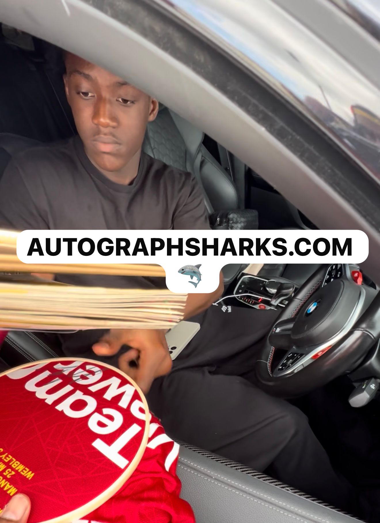 Signed Framed Kobbie Mainoo Manchester United Shirt W/COA & Proof & QR Code Tech