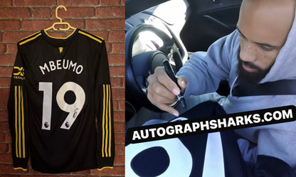 Signed Bryan Mbeumo Manchester United Autographed Player Version 3rd Shirt With COA & Proof