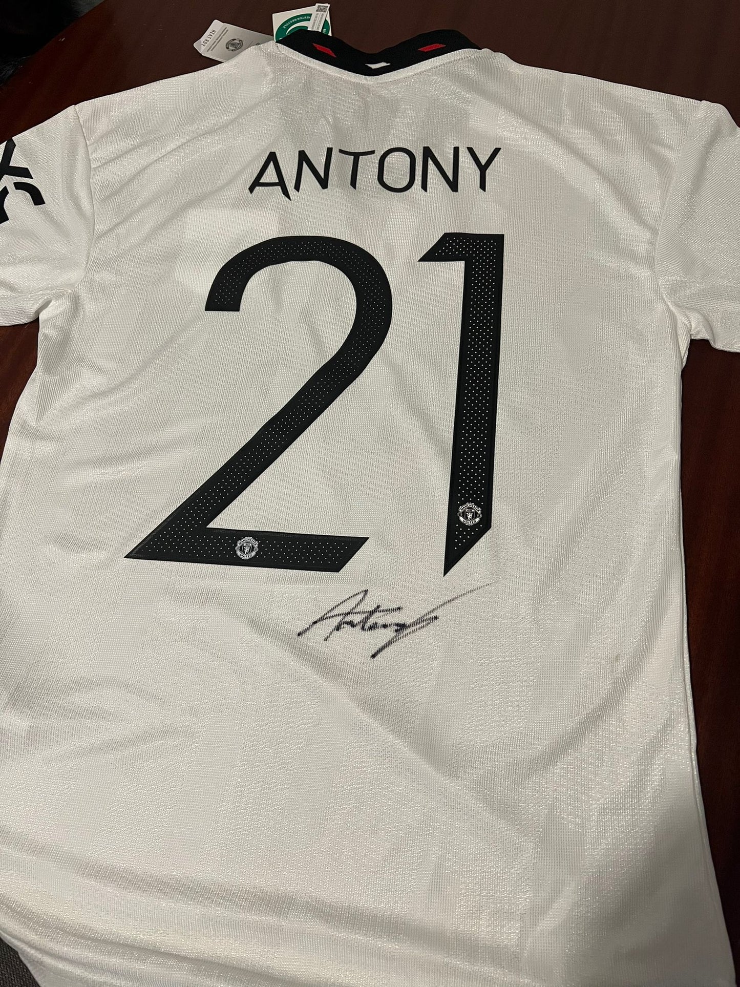 Signed Antony Manchester United Player’s Version Away Shirt