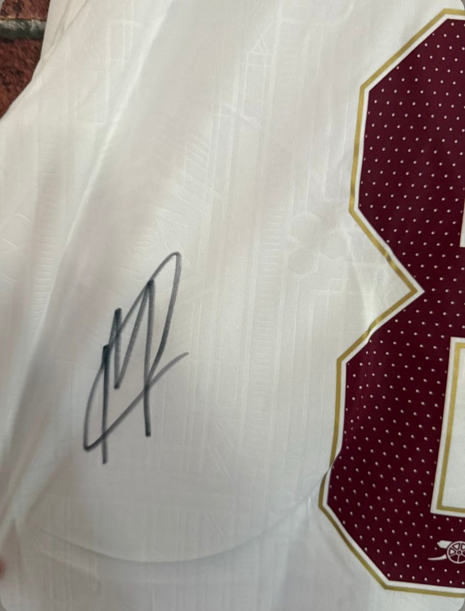 Signed Martin Odegaard Arsenal Premier League Winning 3rd Shirt