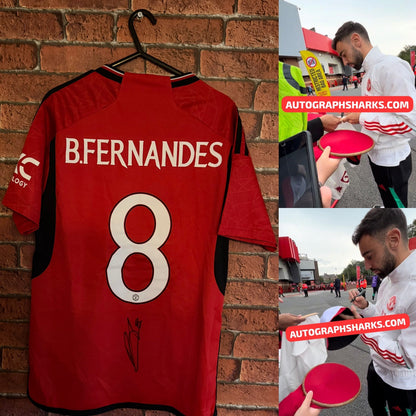 Signed Bruno Fernandes Manchester United 23/24 Home Shirt