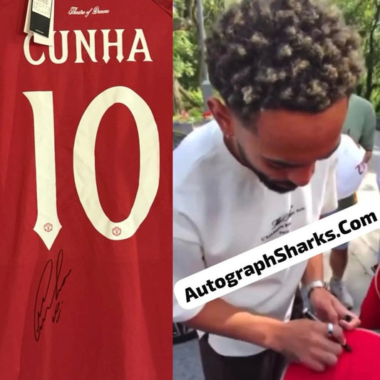 Signed Matheus Cunha Manchester United 25/26 Home Shirt (FULL AUTOGRAPH VERSION)