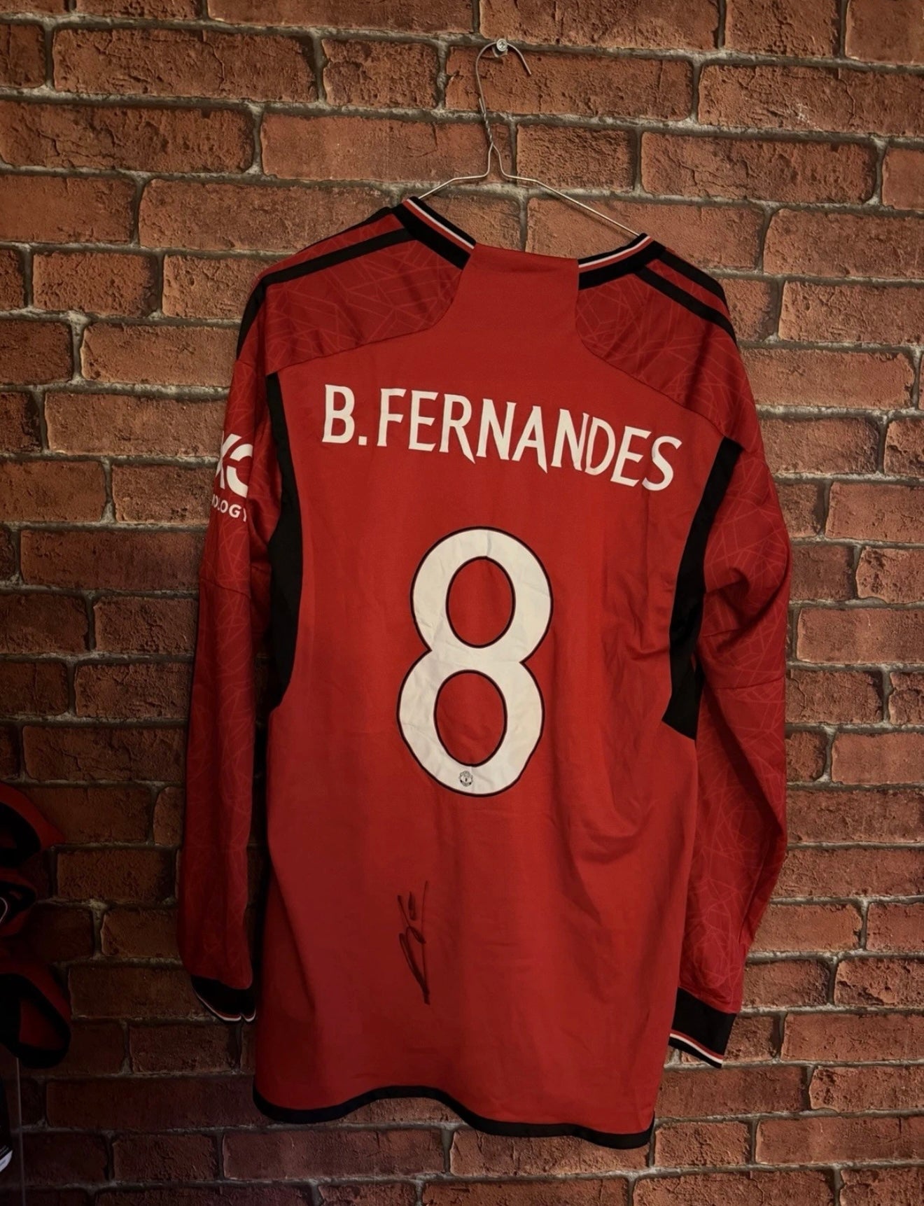 Signed Manchester United 3 Shirt Package - Fernandes, Mainoo and Yoro