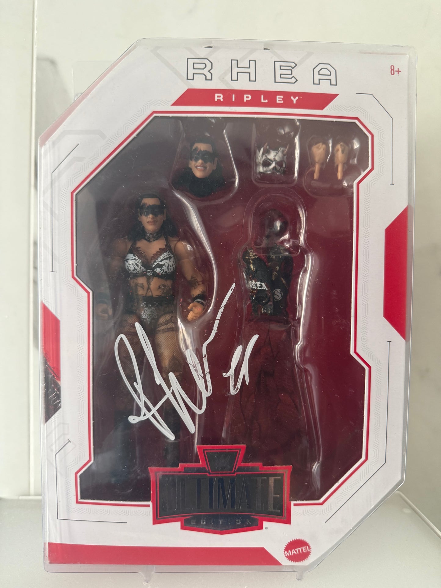 WWE Signed Mattel Ultimate Edition Rhea Ripley Figure W/Protector + COA + PROOF
