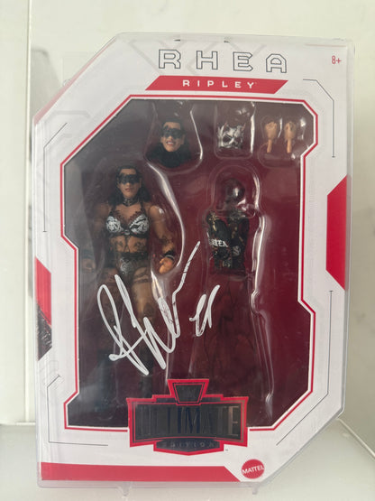 WWE Signed Mattel Ultimate Edition Rhea Ripley Figure W/Protector + COA + PROOF