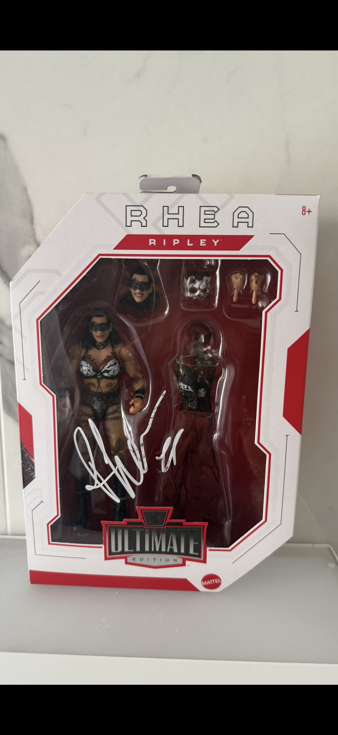 WWE Signed Mattel Ultimate Edition Rhea Ripley Figure W/Protector + COA + PROOF