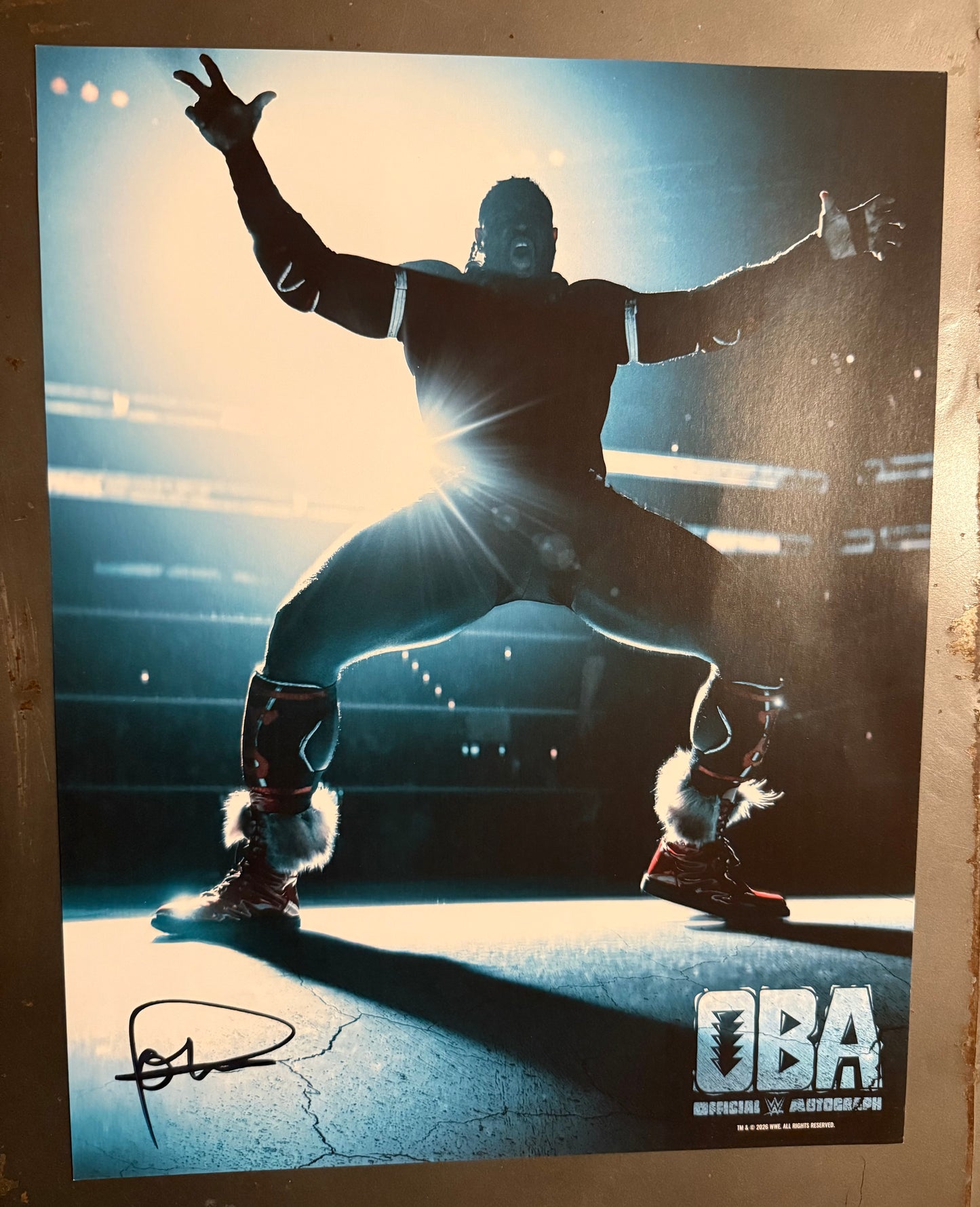 WWE Signed Oba Femi Official Autographed Promo Photo
