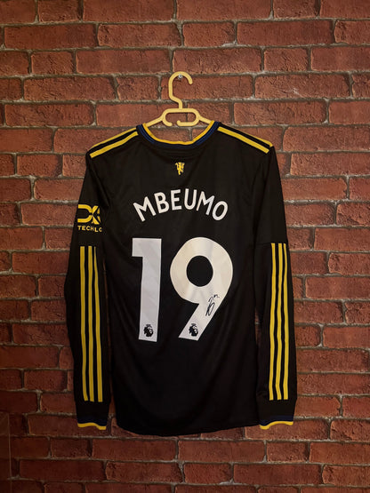 Signed Bryan Mbeumo Manchester United Autographed Player Version 3rd Shirt With COA & Proof