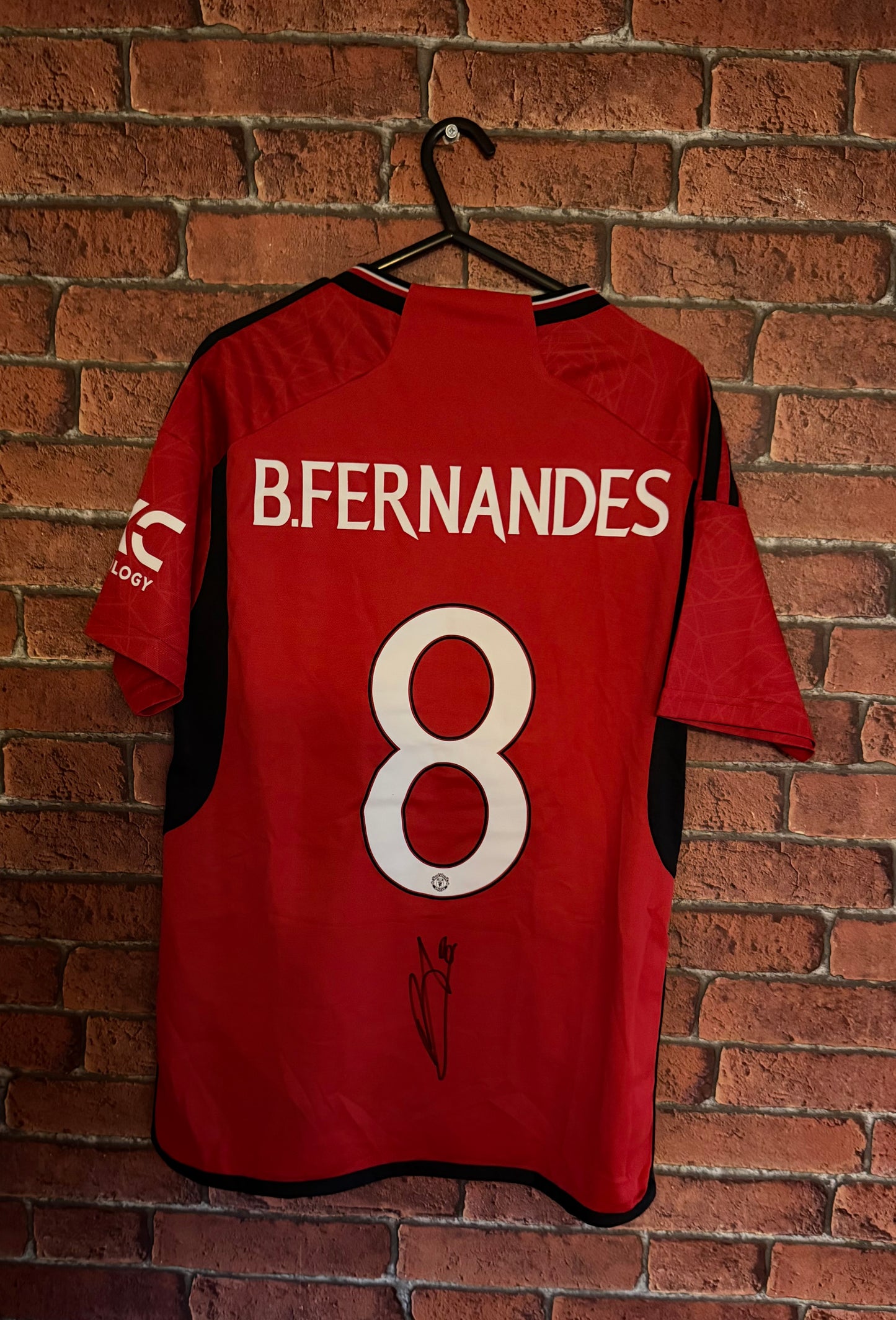 Signed Bruno Fernandes Manchester United Home 23/24 FA Cup Winning Shirt