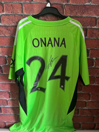 Signed Andre Onana Manchester United 23/24 Goal Keeper Shirt