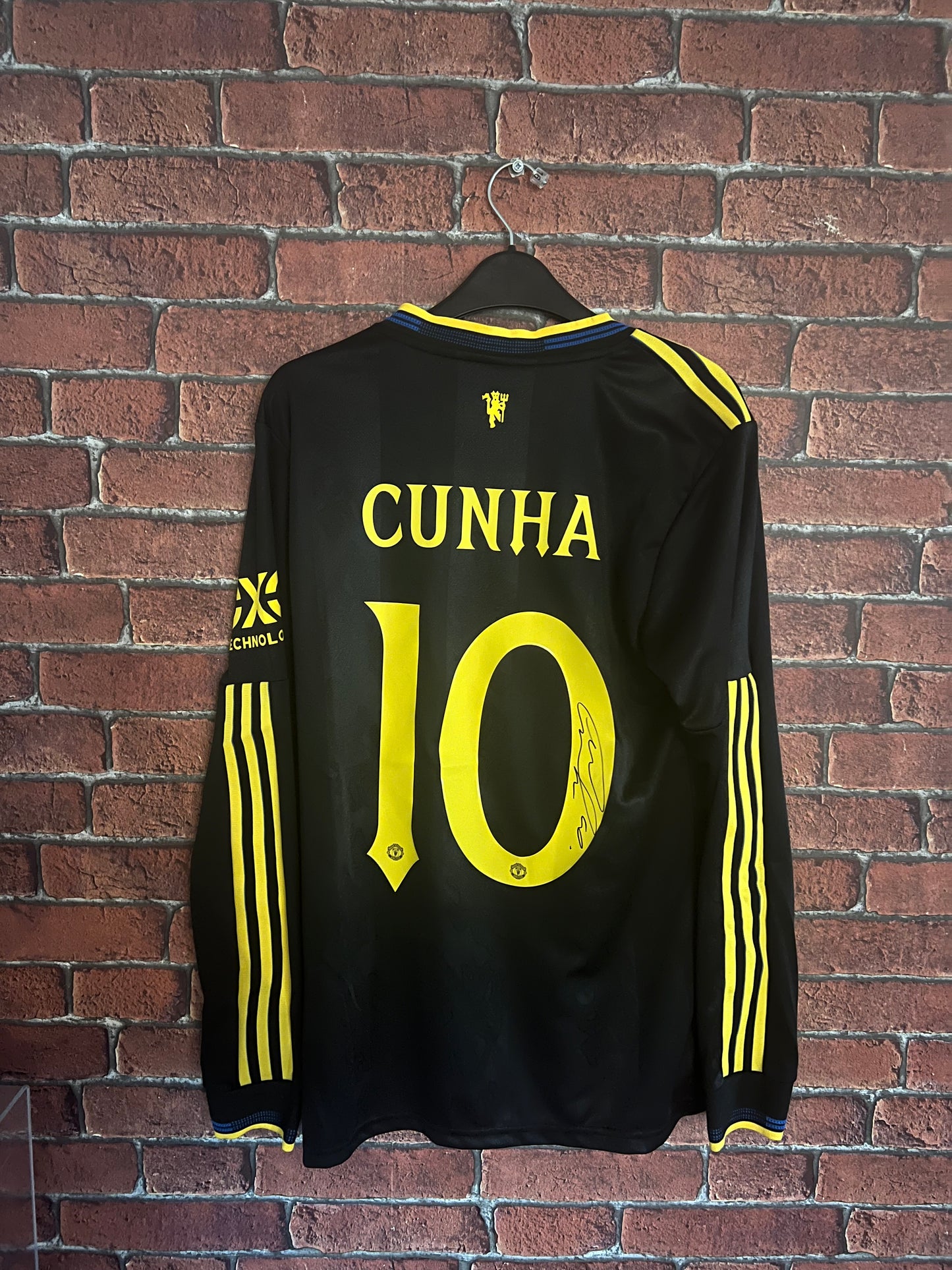 Signed Matheus Cunha Manchester United Autographed Player Version 3rd Shirt With COA & Proof