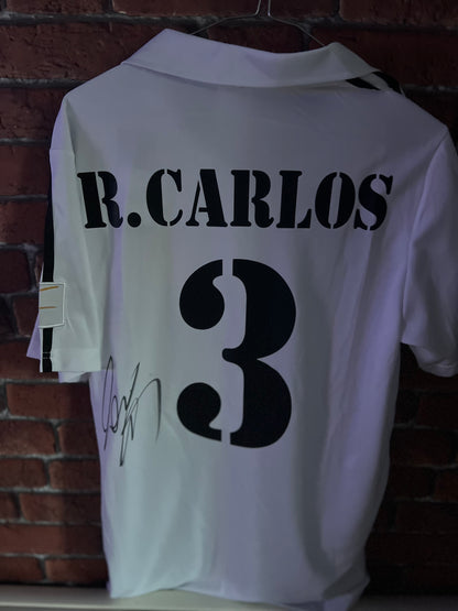 Signed Roberto Carlos Real Madrid 2002-2003 Home Shirt