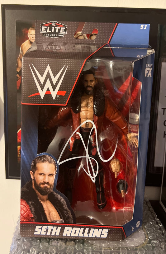 Signed WWE Mattel Elite Seth Rollins Figure