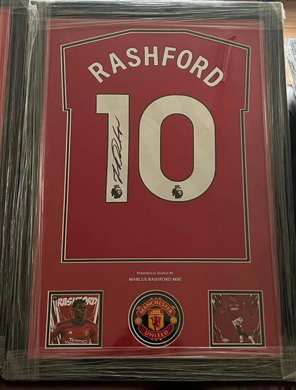 Signed Framed Marcus Rashford Manchester United 23/24 Home Shirt