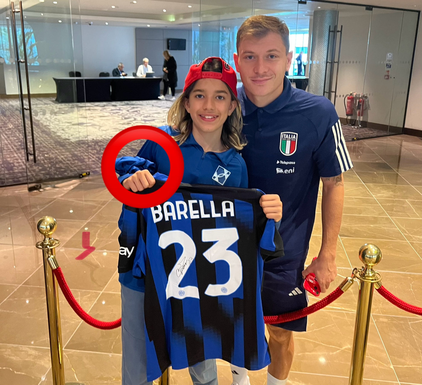 Signed Nicolo Barella Euro 2020 Italy Home Shirt