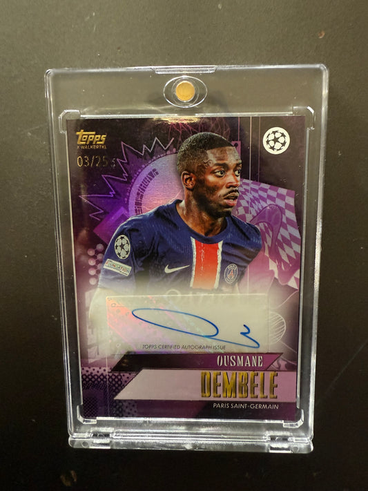 Signed Topps Ousmane Dembèlè UCC 24/25 Gold 3/25