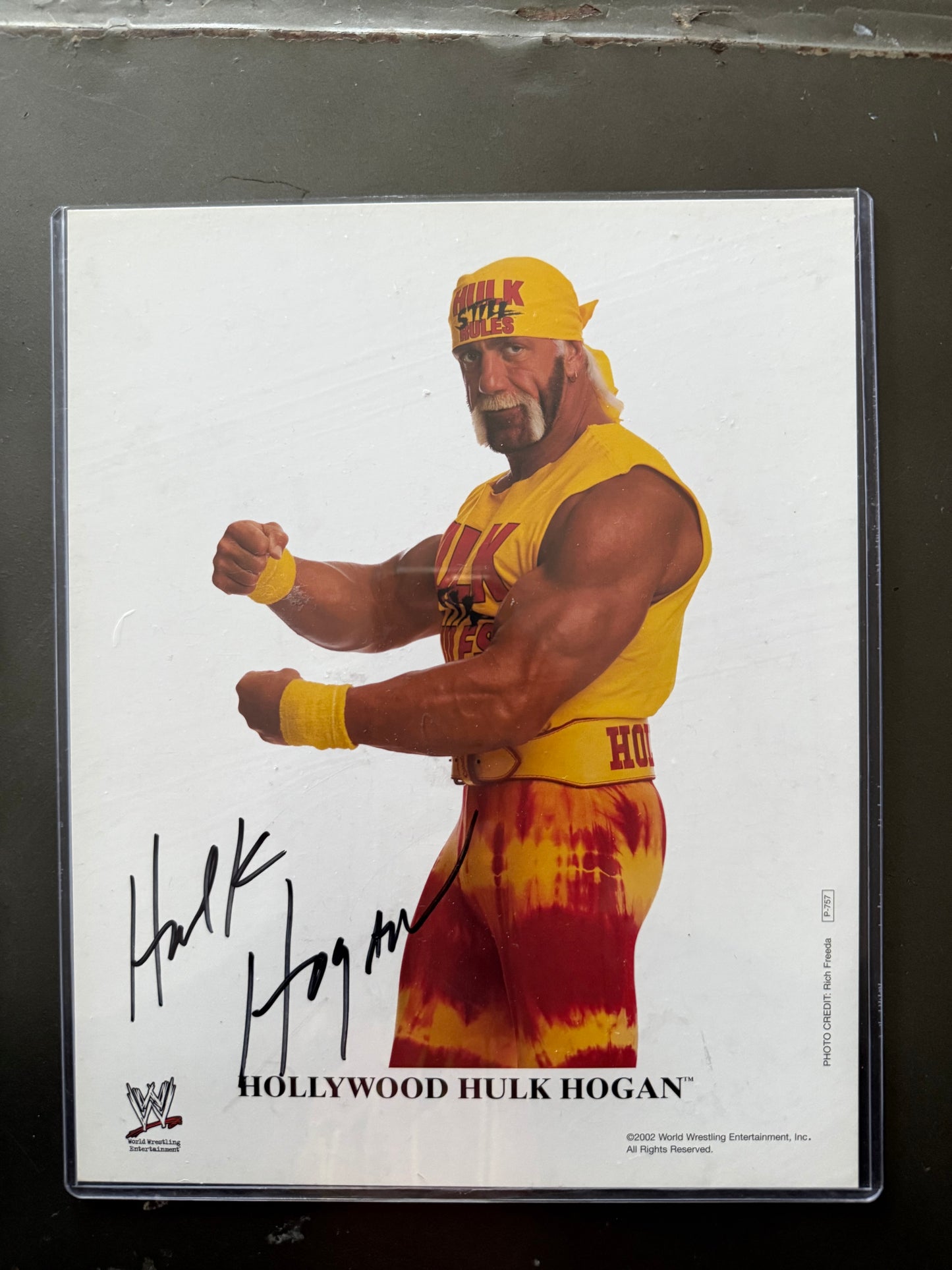 Signed WWE Hulk Hogan 2002 WWF WWE Hulkamania Promo Photo